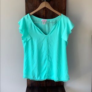 Sea foam green blouse